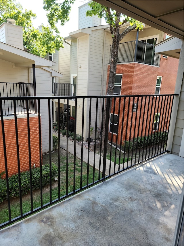 view of balcony