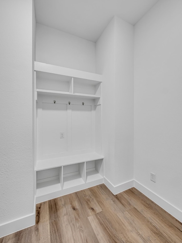 mudroom featuring hardwood / wood-style floors