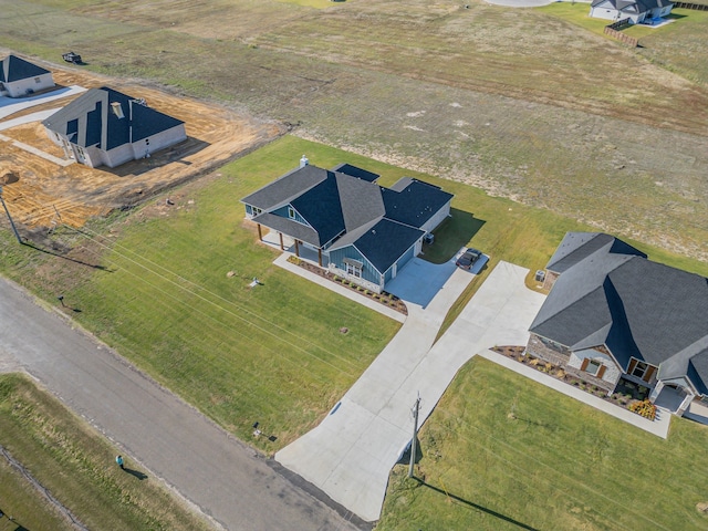 aerial view featuring a rural view