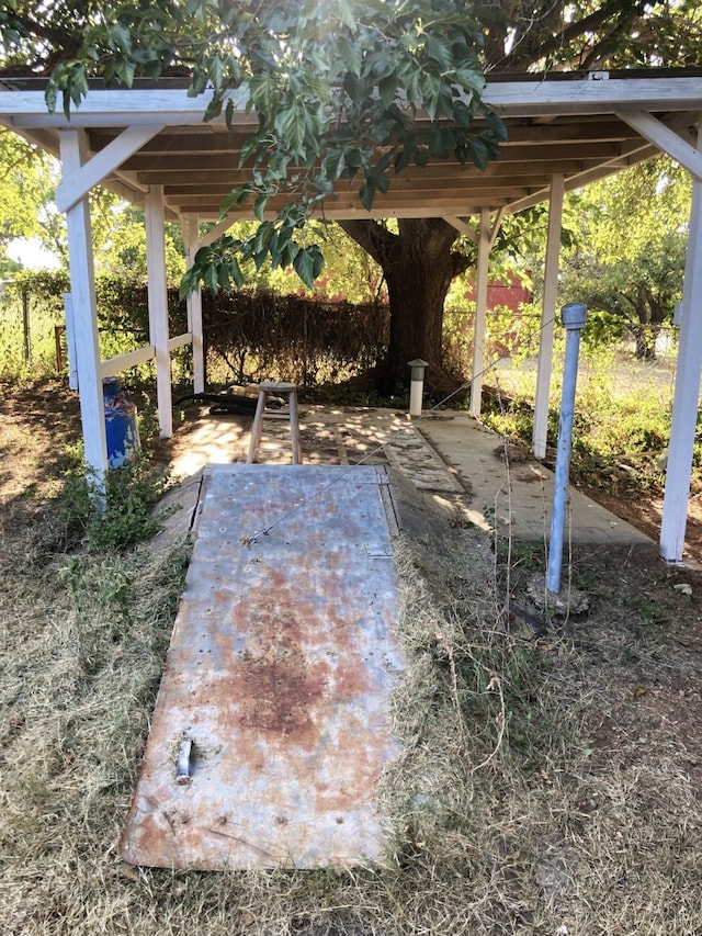 view of patio with a gazebo