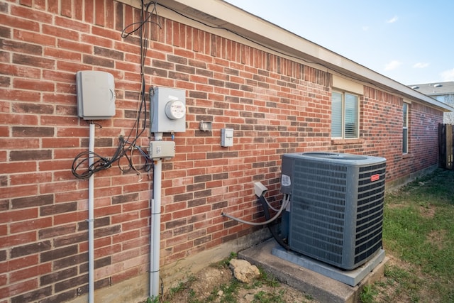 exterior details featuring central AC unit