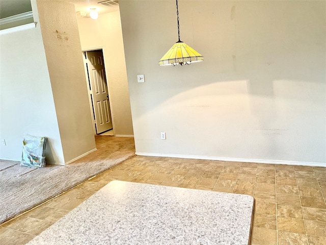 spare room with light wood-type flooring