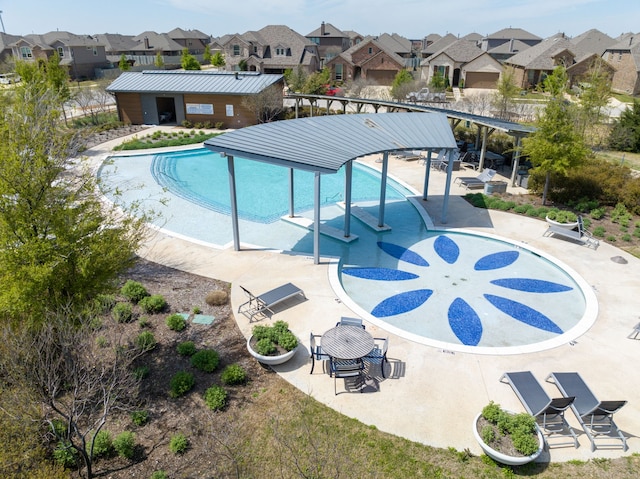 view of pool featuring a patio area