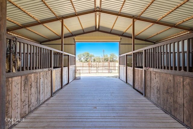 view of horse barn