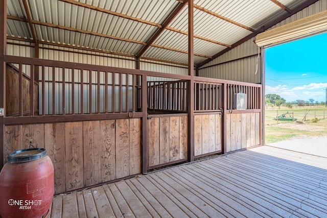 view of horse barn