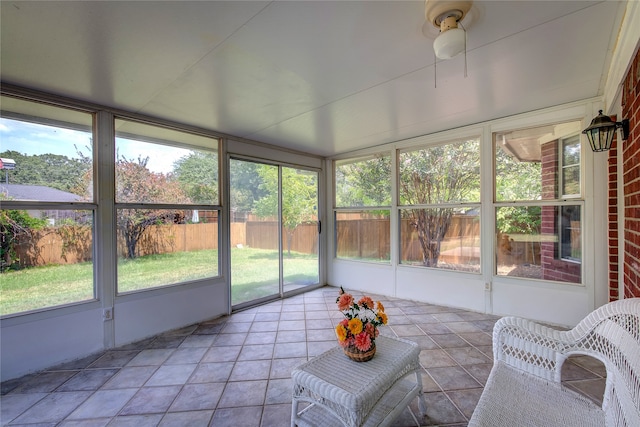 view of sunroom