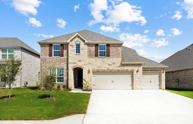 view of front of home featuring a front yard