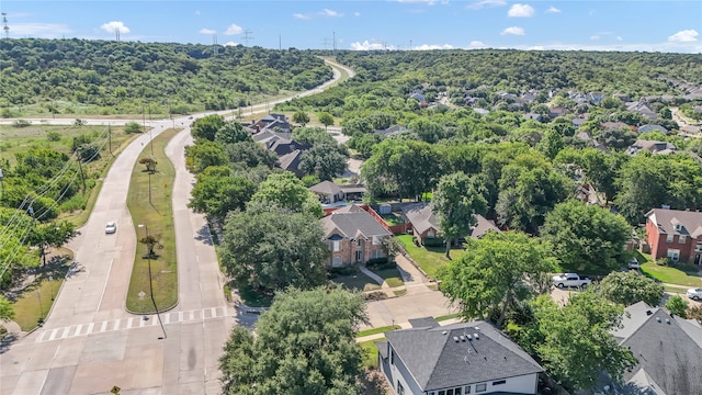 aerial view with a residential view