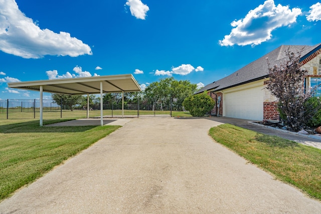 exterior space featuring a yard