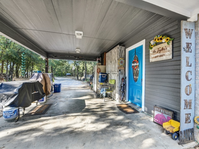 view of patio featuring grilling area