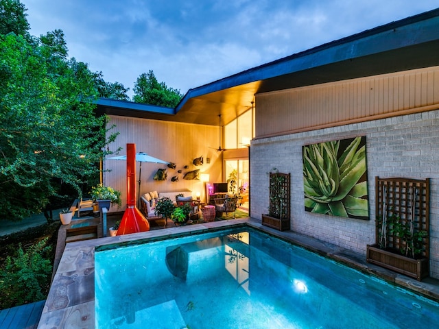 view of pool with a patio area