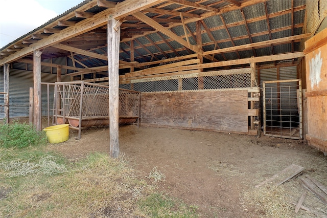 view of horse barn