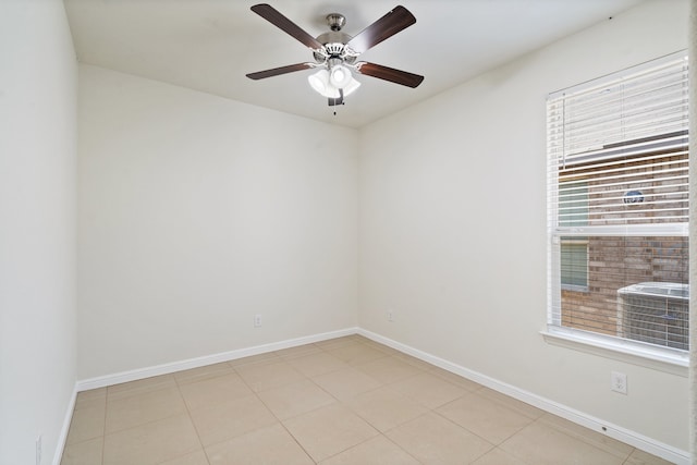 empty room with ceiling fan