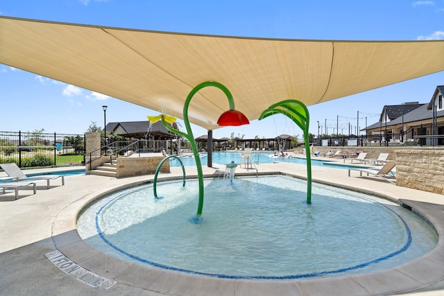 view of pool with a patio