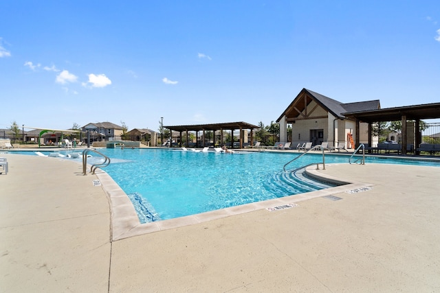 view of pool with a patio area