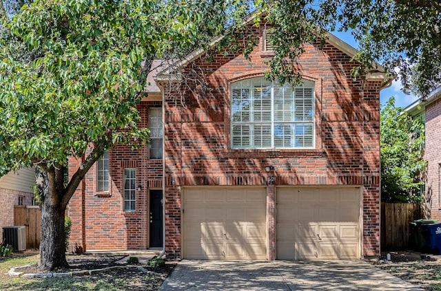 view of front property with a garage