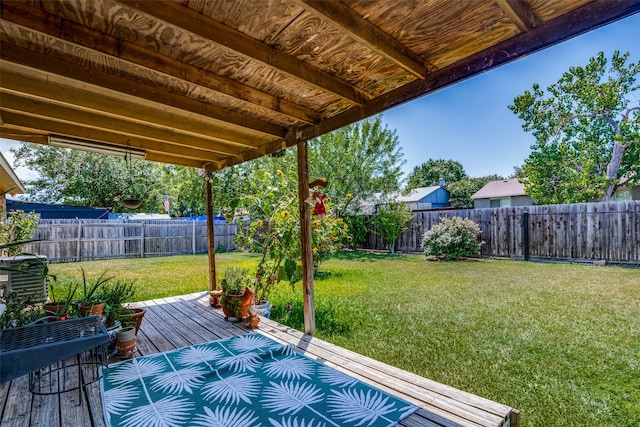 view of patio with a deck