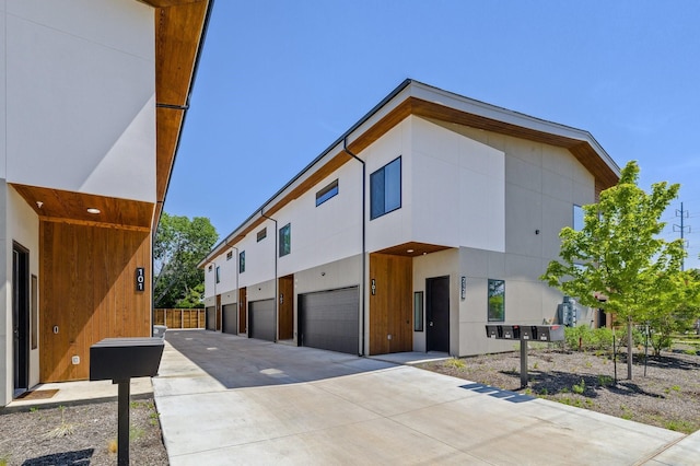 view of home's exterior featuring a garage