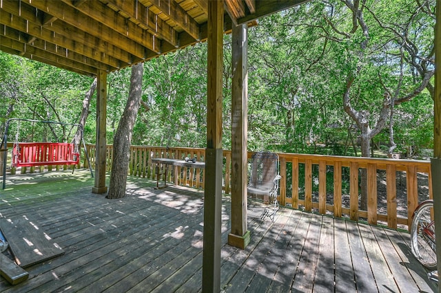 view of wooden terrace