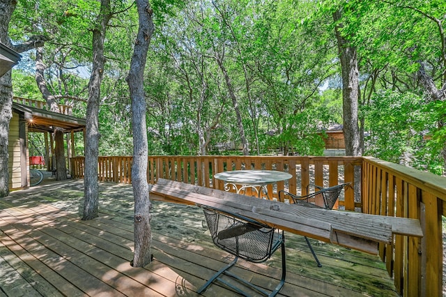 view of wooden terrace