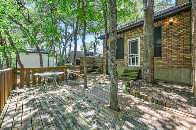 view of wooden terrace