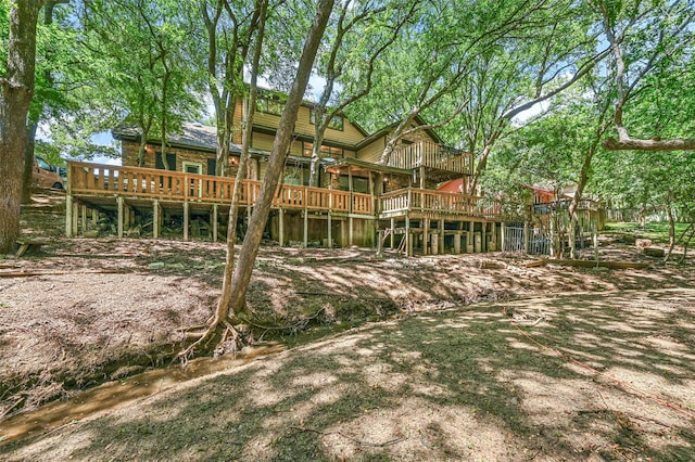 exterior space with a wooden deck