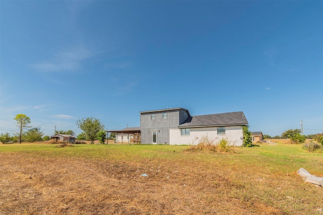 exterior space with a lawn