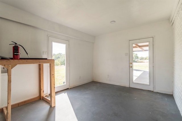 empty room featuring concrete floors