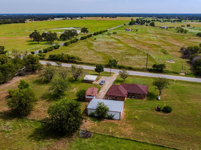 aerial view featuring a rural view