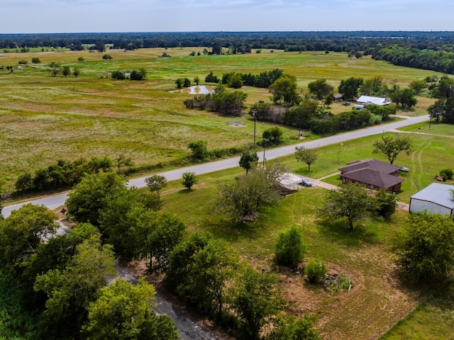 drone / aerial view featuring a rural view