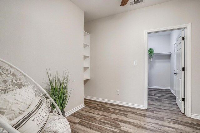 interior space featuring hardwood / wood-style flooring