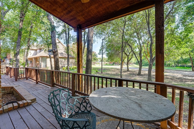 view of wooden terrace