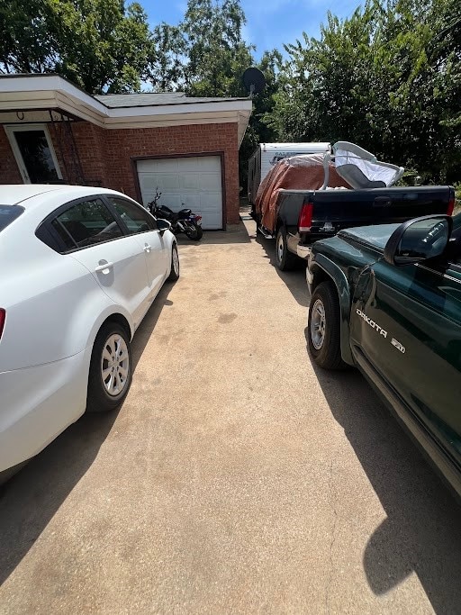 exterior space featuring a garage