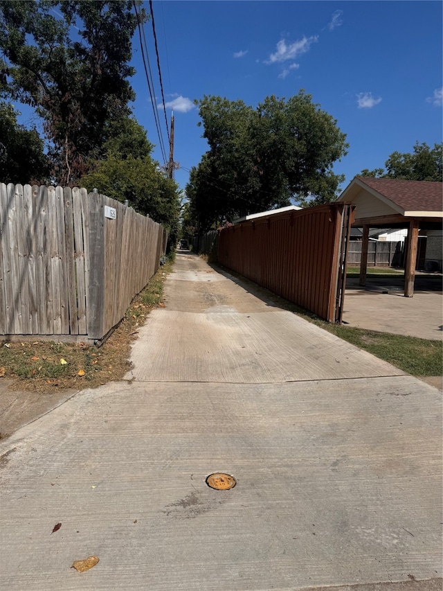 view of road