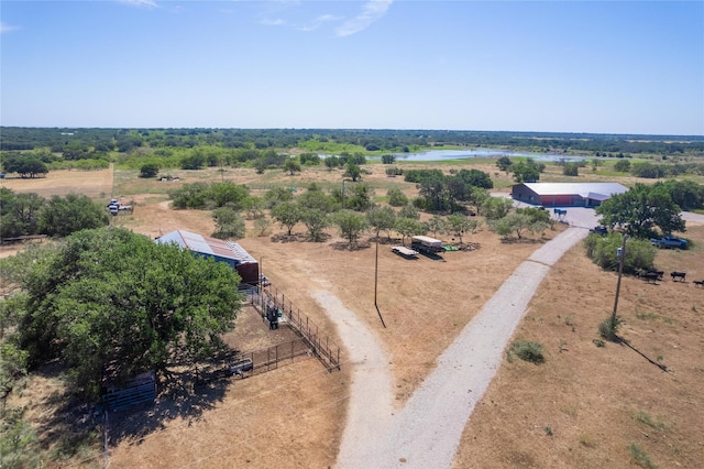 aerial view with a rural view