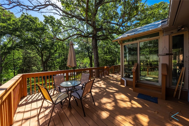 view of wooden terrace