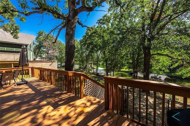 view of wooden deck