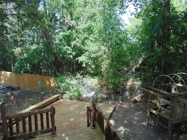 view of wooden terrace