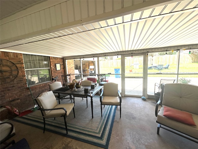 view of sunroom / solarium