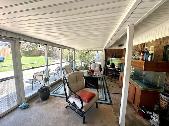 view of sunroom