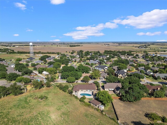 drone / aerial view with a rural view