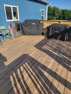 1204 County Road 122, Hico, TX 76457 - wooden deck featuring area for grilling
