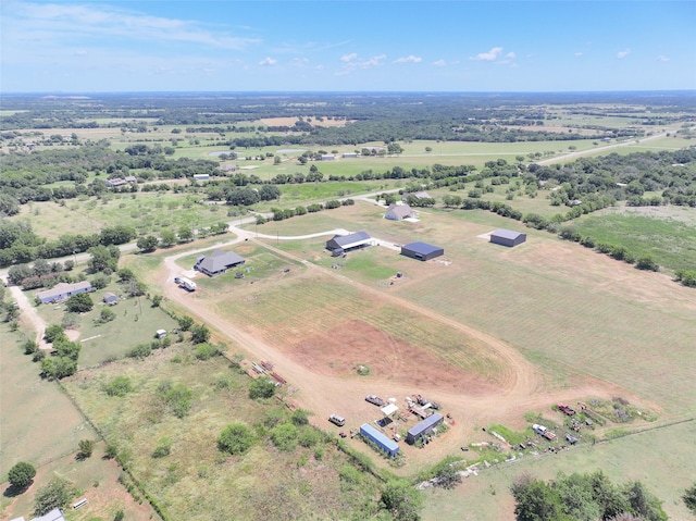 aerial view with a rural view