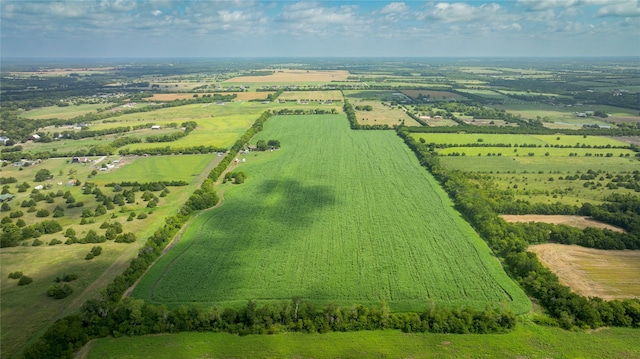 aerial view with a rural view