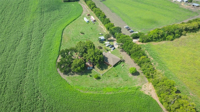 aerial view with a rural view