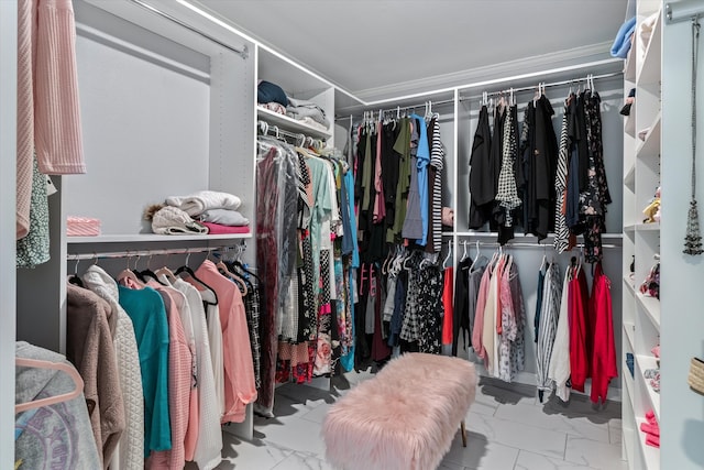 walk in closet featuring tile patterned floors