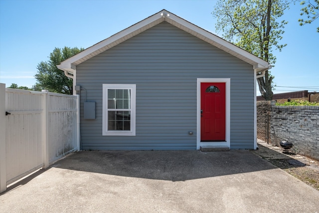 exterior space with a patio