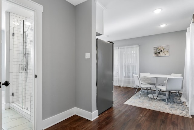 interior space featuring hardwood / wood-style floors