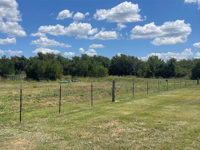 view of yard featuring a rural view