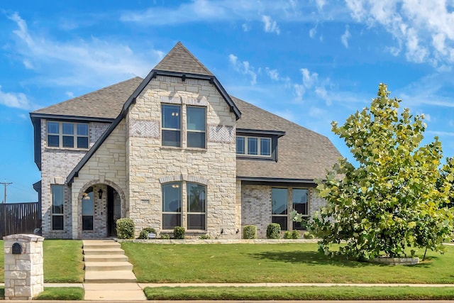 view of front of property with a front yard